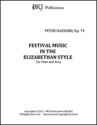 FESTIVAL MUSIC IN THE ELIZABETHEN STYLE, OP 74 P.O.D. cover Thumbnail